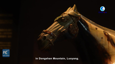 GLOBALink | Find China's treasures in Luoyang Museum: Black tri-colored horse 